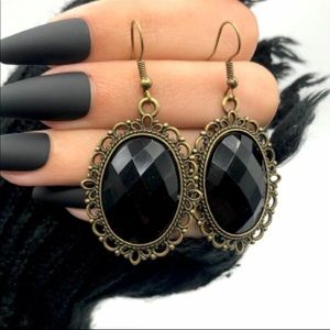 B2G1🥀 Victorian Renaissance Steam Punk Earrings Antique Bronze Brass Vintage 🖤